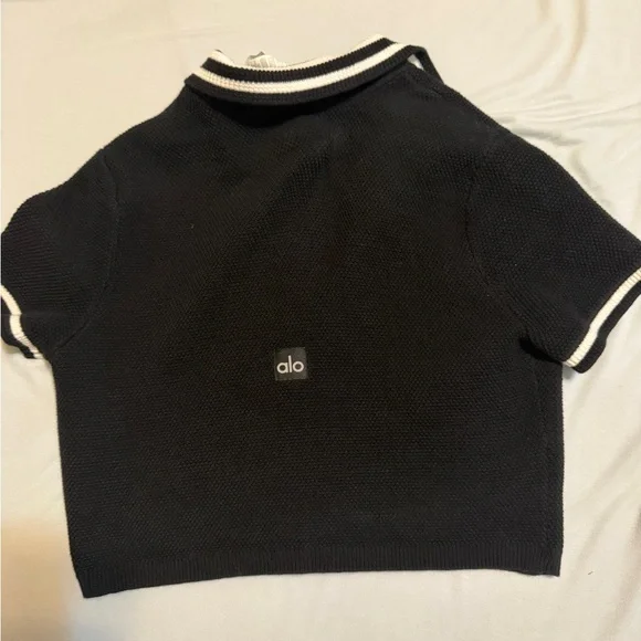 Tennis Club Sweater Knit Cropped Polo
Sold out online. - Picture 2 of 4